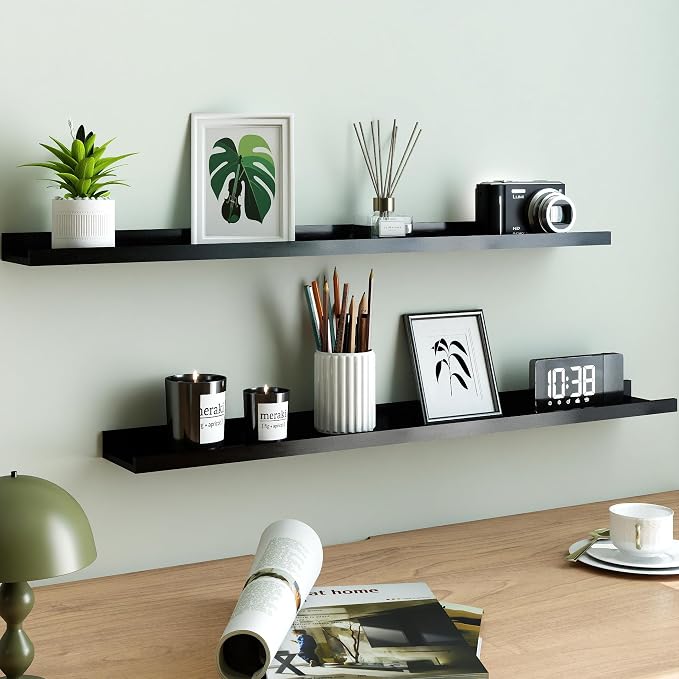 Long Floating Shelves for Wall Decor, Long Wall Mounted Storage Shelf for - Image 2