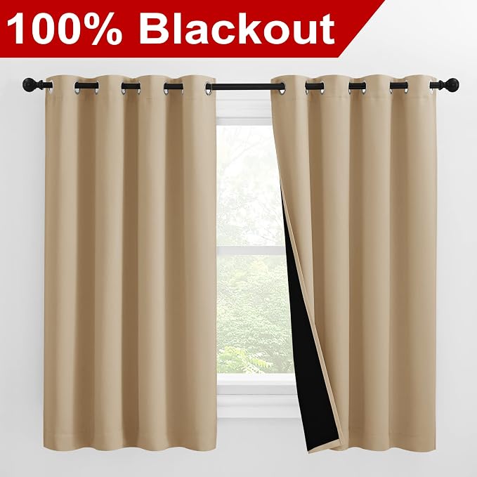 NICETOWN Cold Reducing Curtains, Bedroom Full Blackout Curtain Panels, Great Job - Image 2