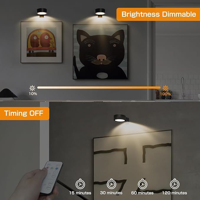 2-Pack Picture Light for Paintings Battery Operated Art Light - Image 3