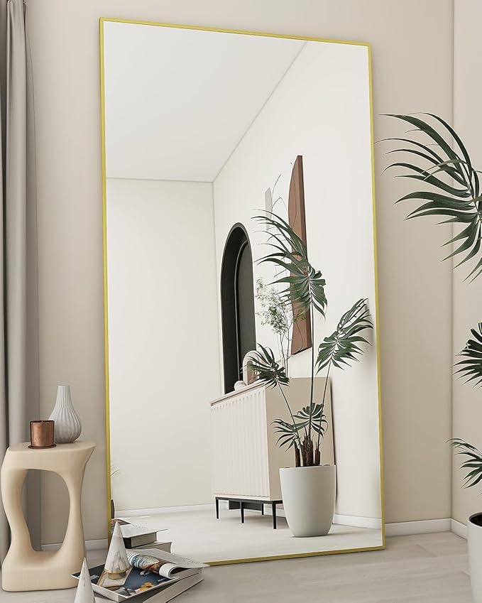 Koonmi 76"x34" Floor Mirror Full Length, Bedroom Floor Body Mirror by KOONMI