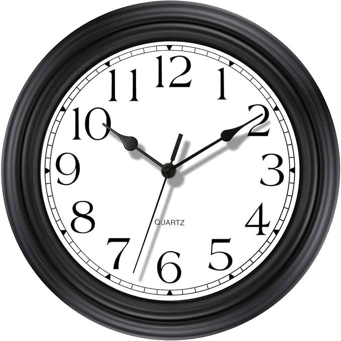Foxtop Silent Non-Ticking Round Classic Clock Retro Quartz Decorative Battery by Foxtop