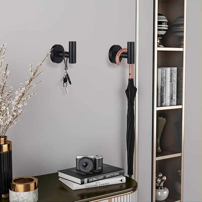 Towel Hooks Bathroom Coat Robe Wall Hook Heavy Duty Door Hanger Towel Robe - Image 6