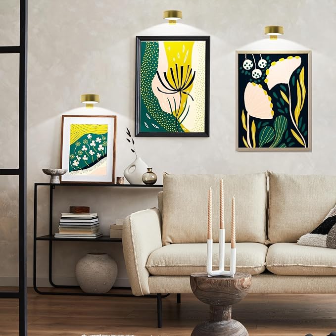 6Pack Picture Light Wireless Wall Painting Light 3 Lighting Art Display - Image 7