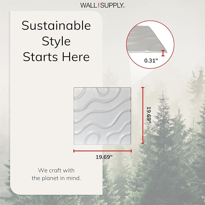 Wall!Supply - 3D Wall Panels – Flow Line White Wall Covering - Lightweight - Image 5