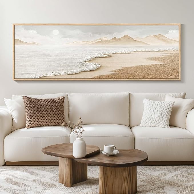 Framed Boho Coastal Beach Wall Art - Image 3