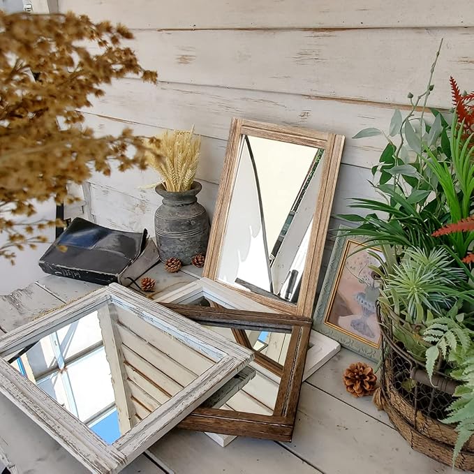AAZZKANG Rustic Mirror for Wall - Image 7
