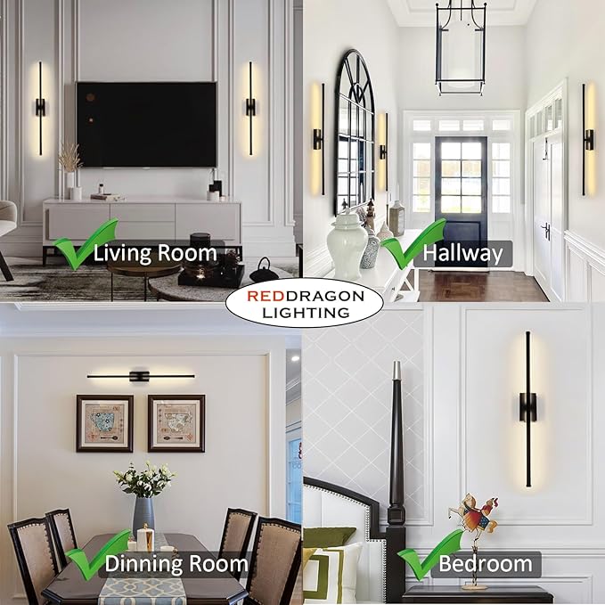 Easy Install Peel and Stick on Battery Operated Wall Sconces Set of 2 - Image 4