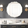 Bathroom Mirrors for Over Sink, Round Frameless Mirrors for Wall, 24x24 Inch by JACUKO