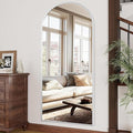 Rowjut Large 71"x30" Arched Full Length Mirror White Floor &Standing by Rowjut
