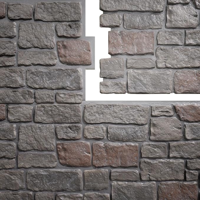 EverStone Cobblestone Faux Stone Panel, Earth Color - Image 9