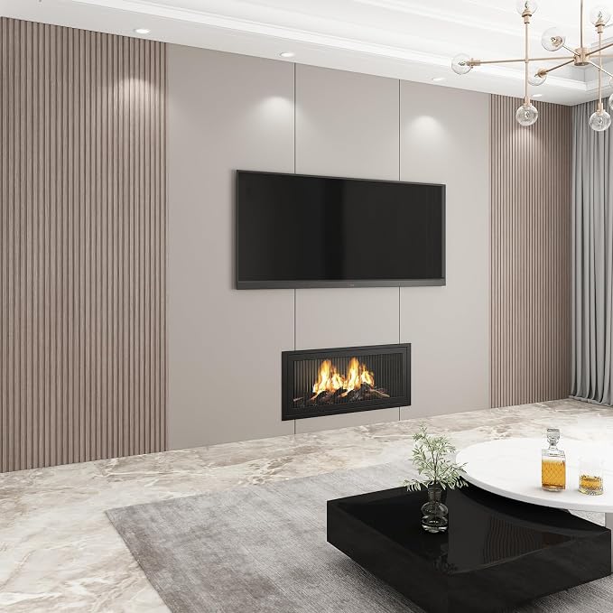 8-Pack WPC Wall Panels 118’’ x 6.3’’ 3D Slat Wall Panel Acoustic Wall Paneling - Image 5