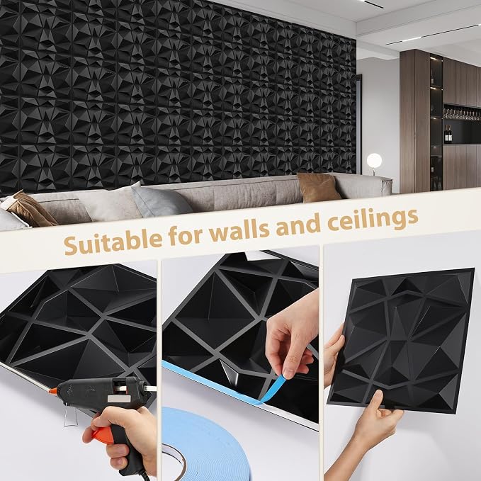 Heikki 30 Pack 3D Wall Panel for Interior Wall Décor, PVC Flower Textured Wall - Image 3