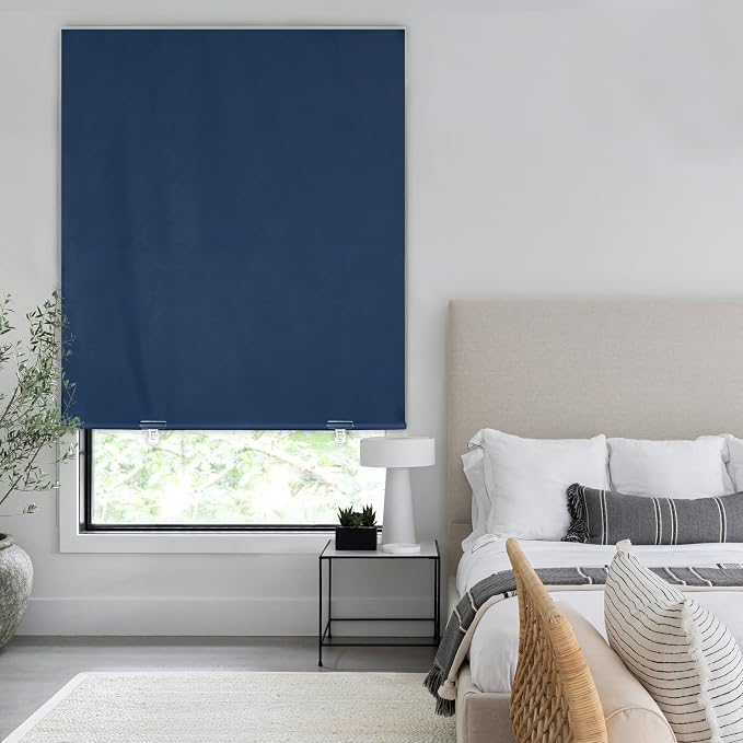 LazBlinds 100% Blackout Roller Shades, No Tools No Drill Cordless Blinds - Image 6