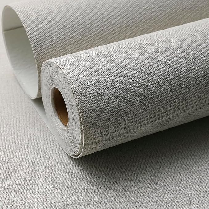 SHUFA Beige Cotton-Like Textured Grasscloth Wallpaper Matte Thick Real Woven - Image 2