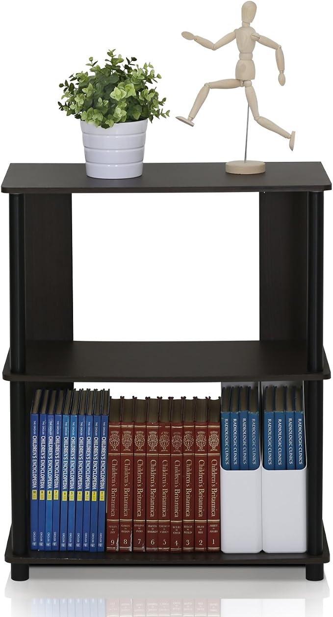 Furinno JAYA Simple Design 3-Tier Bookcase / Bookshelf / Display Rack, Plastic - Image 4