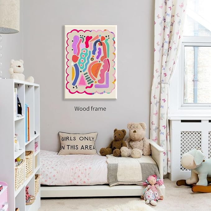 Funky Cute Kids Abstract Wall Art Trendy Bright Colorful Poster 12x16 inch - Image 4