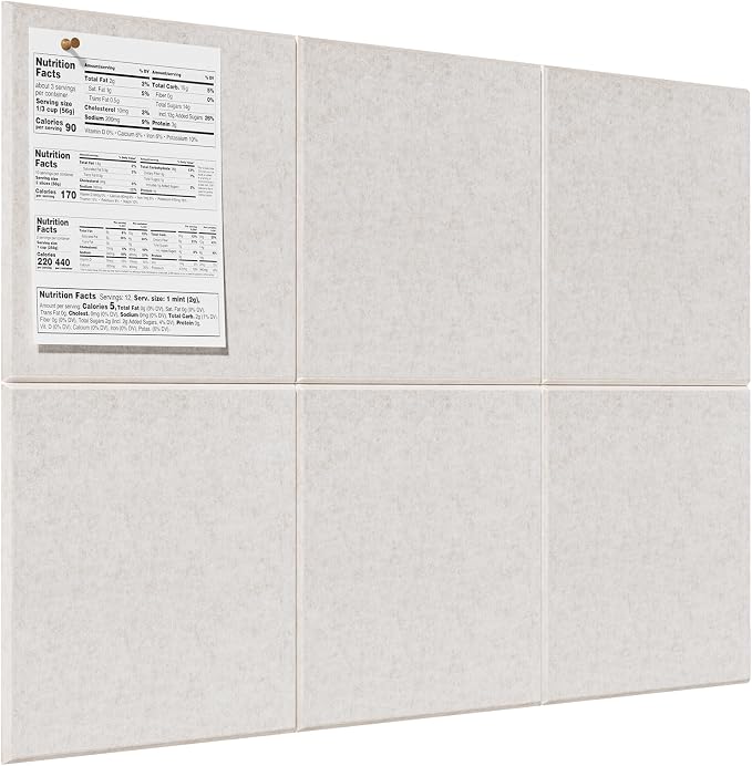 MaxGear Large Cork Board for Wall 36" x 24", Light Tan Bulletin Board, 6 Pack by MaxGear