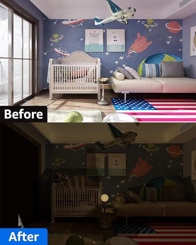 Sumobaby Blackout Curtains for Bedroom Portable 36"x60", No Drill Blackout - Image 6