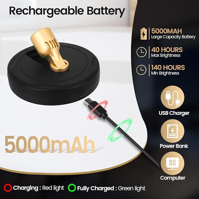 HAMVIDNE LED Spotlight, Rechargeable Battery Spot Lights - Image 2