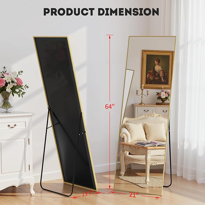Simple Deluxe Full Length Mirror, - Image 6