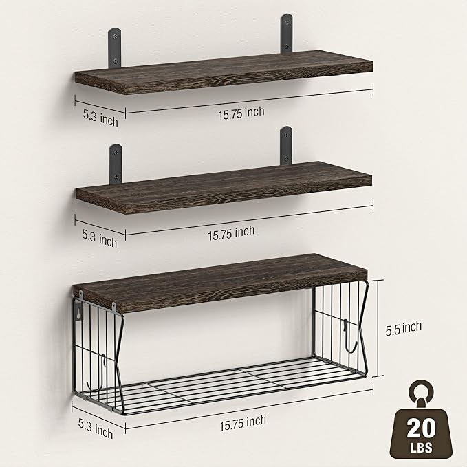 Floating Bathroom Shelves Wall Mounted - Image 3