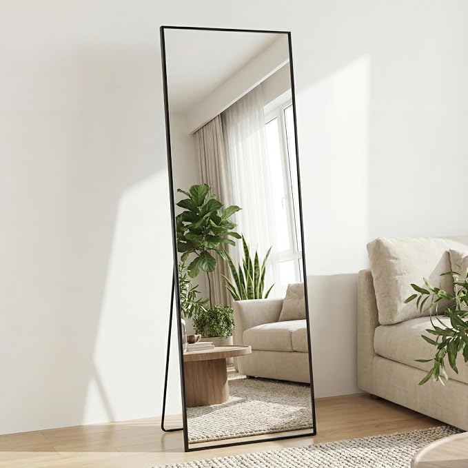 Sweetcrispy 58"x19" Full Length Mirror, Leaning or Standing Full Body Mirror - Image 2