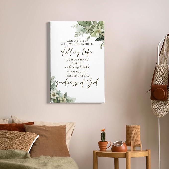 HIWX Christian Wall Decor, All My Life You Have Been Faithful Bible Verse - Image 3