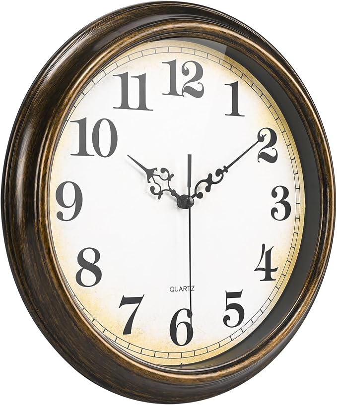 Yoiolclc Wall Clock Battery Operated Silent Non-Ticking Vintage Wall Clocks - Image 9