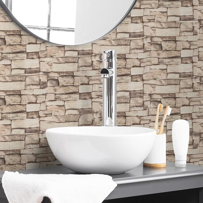 30PCS 3D Wall Panels Peel and Stick Foam, Self-Adhesive Decorative 3D Brick - Image 2