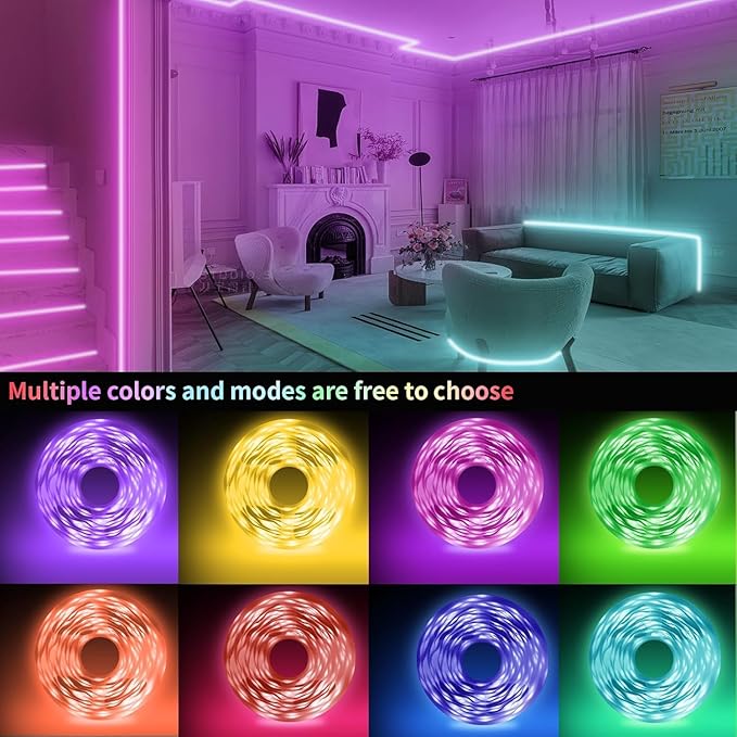 KSIPZE Led Lights for Bedroom 50ft Led Strip Lights - Image 5