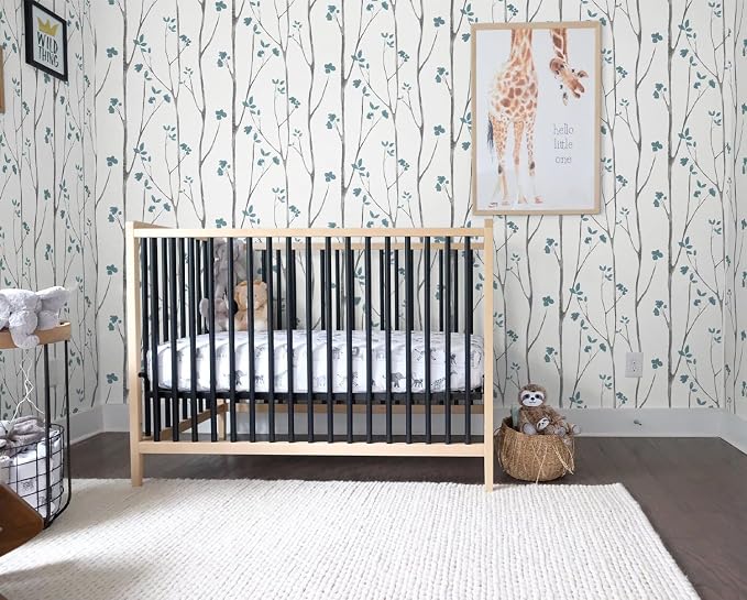 Timeet Blue White Floral Leaf Boho Wallpaper 16.14"x118.11" Self-Adhesive - Image 8