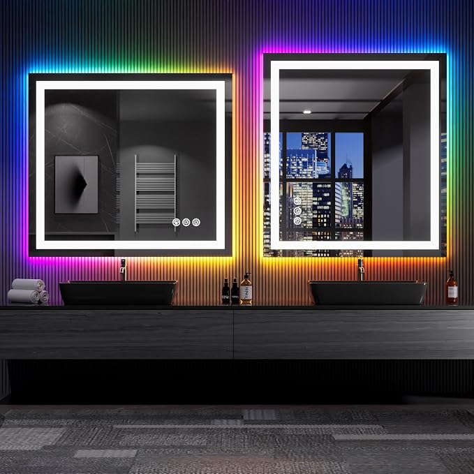LOAAO 40"X36" LED Bathroom Mirror - Image 8