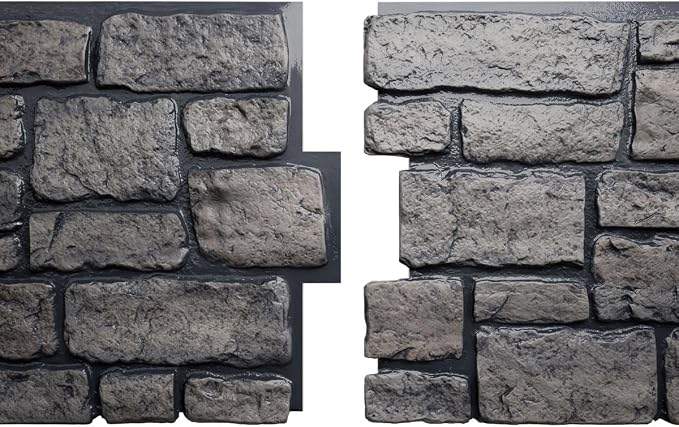 EverStone Cobblestone Faux Stone Panel, Lunar Color - Image 8