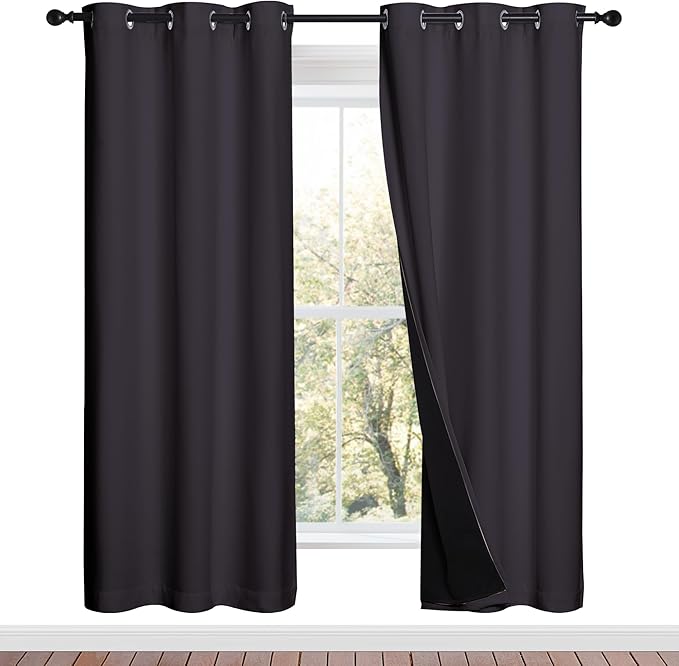 NICETOWN Full Shade Curtain Panels, Pair of Thermal Insulated & Energy by NICETOWN