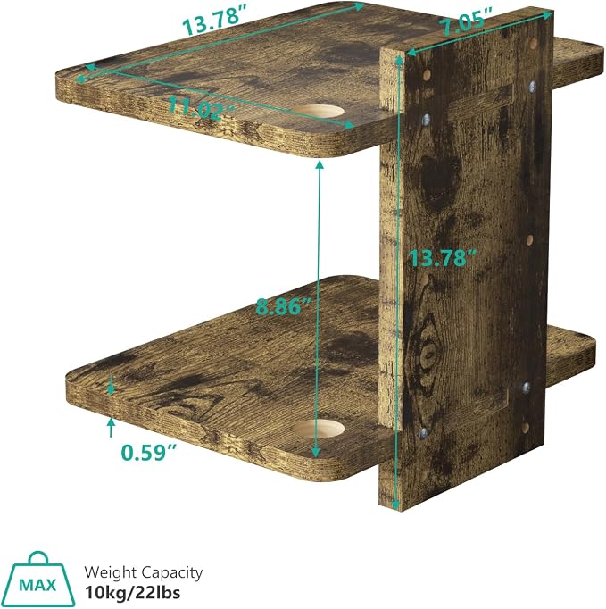 WALI Floating TV Shelf, 2 Tier Projector Shelf - Image 2