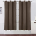 LEMOMO Chocolate Brown Thermal Blackout Curtains/42 x 72 Inch/Set of 2 Panels by Lemomo
