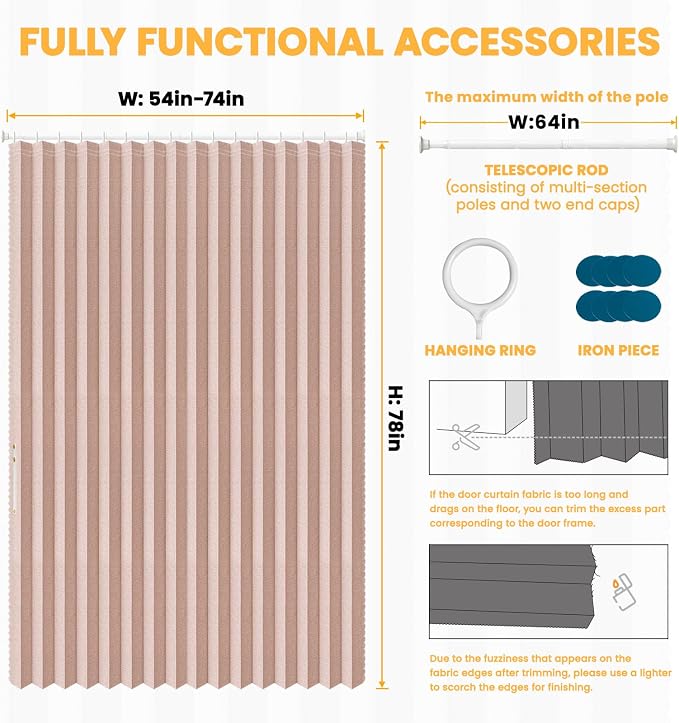 AJAZZ Blackout Accordion Doors Interior - Image 5