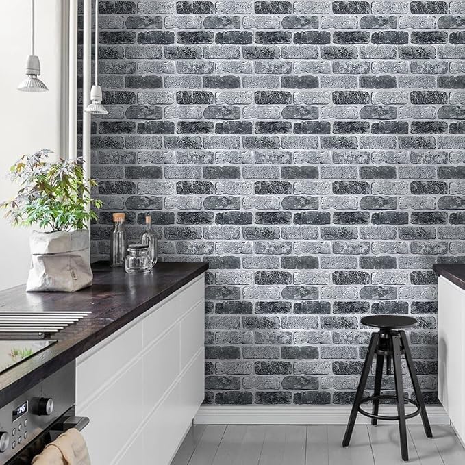 COMSTICKC 3D Faux Brick Wall Panel Peel and Stick, Small Size, Ultra-Light PVC - Image 2