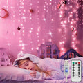 suddus Curtain Lights for Bedroom, 200 Led 6.5ft x 6.5ft Hanging String Lights by SUDDUS