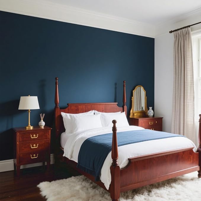 Yancorp 16"x120" Matte Blue Contact Papaer Peel and Stick Wallpaper Vinyl Wrap - Image 5