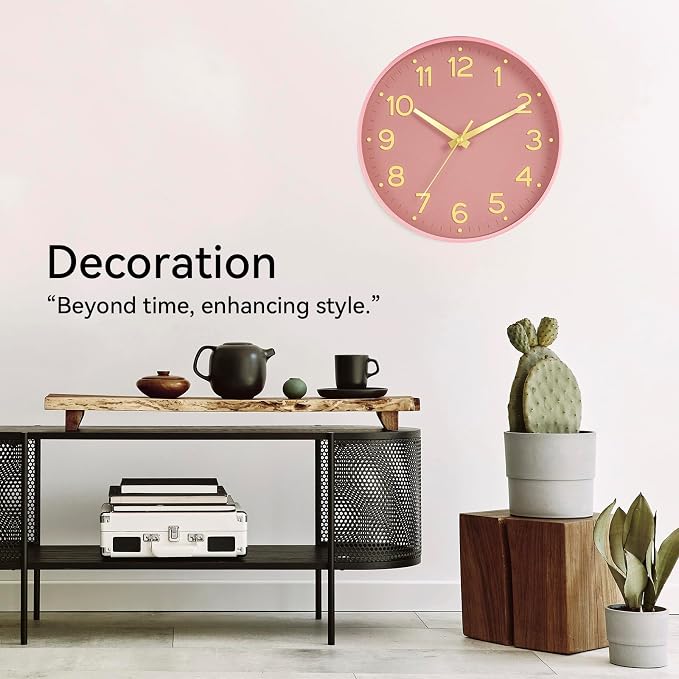 Roymnie Silent Wall Clocks Battery Operated 10 Inch-Modern Non Ticking Analog - Image 5