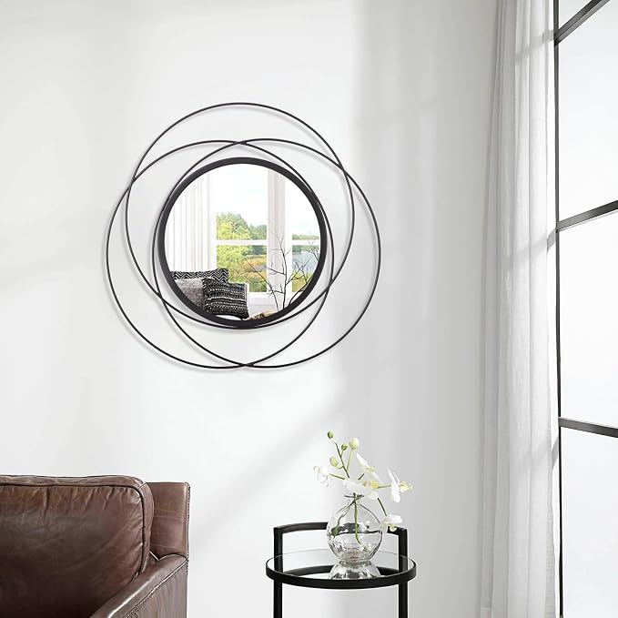 Black Circle Mirror Mounted Round Decorative Mirrors Circle - Image 4