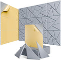 12 Pack Acoustic Panels with Self-Adhesive, Sound Panels High Density, by ROOME