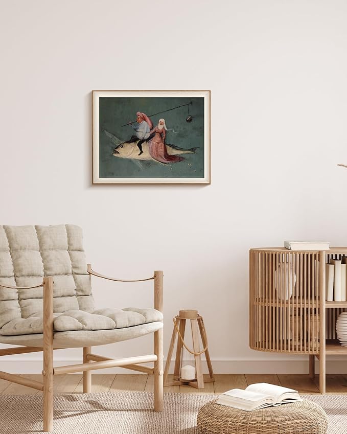 VIYYIEA Framed Wall Art for Living Room, Drive the Fish Canvas Prints, Vintage - Image 3