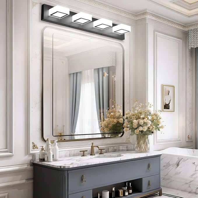 Ralbay Black Bathroom Vanity Lights 30inch Metal Acrylic LED Modern Bathroom - Image 3