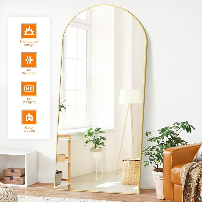 TRAHOME Full Length Arched Mirror, Living Room, Dressing Room - Image 2