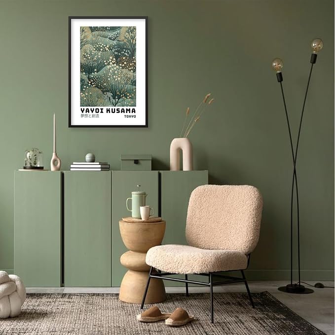 Yayoi Kusama Inspired Poster Japanese Botanical Wall Art Abstract Yayoi Kusama - Image 4