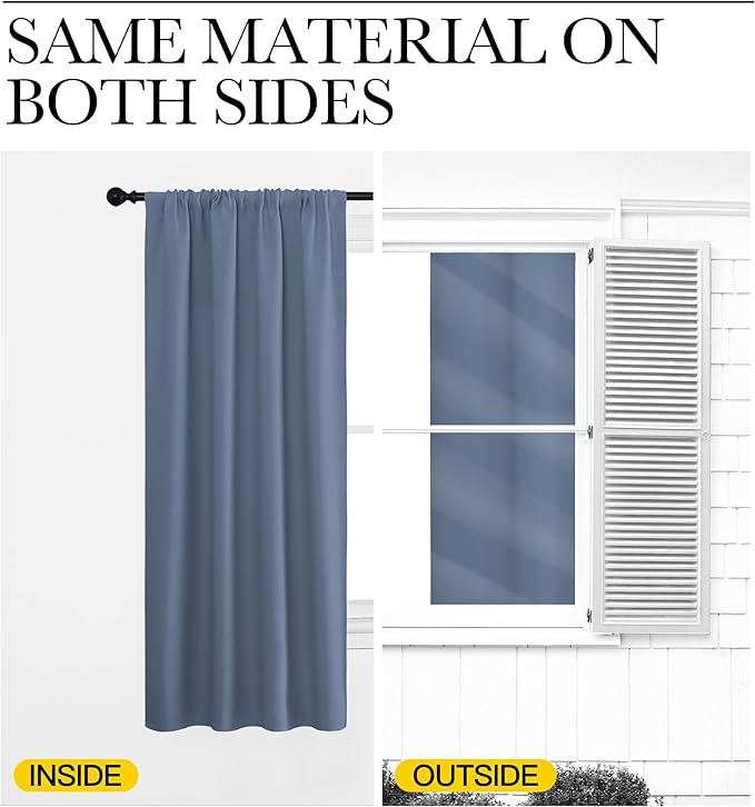 NICETOWN Blackout Curtains for Living Curtains, Triple Weave Home Decoration - Image 7