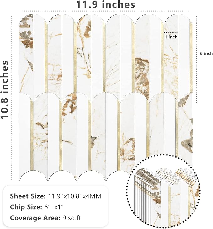 Vamos Tile Peel and Stick Backsplash Seamless Tile, 10 Sheets Stick on - Image 8