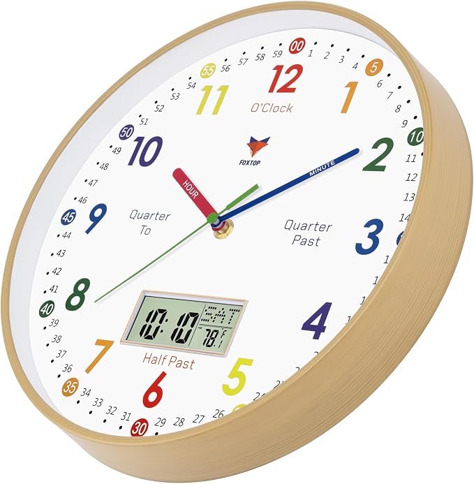 Foxtop Digital and Analog Learning Clock - Image 5